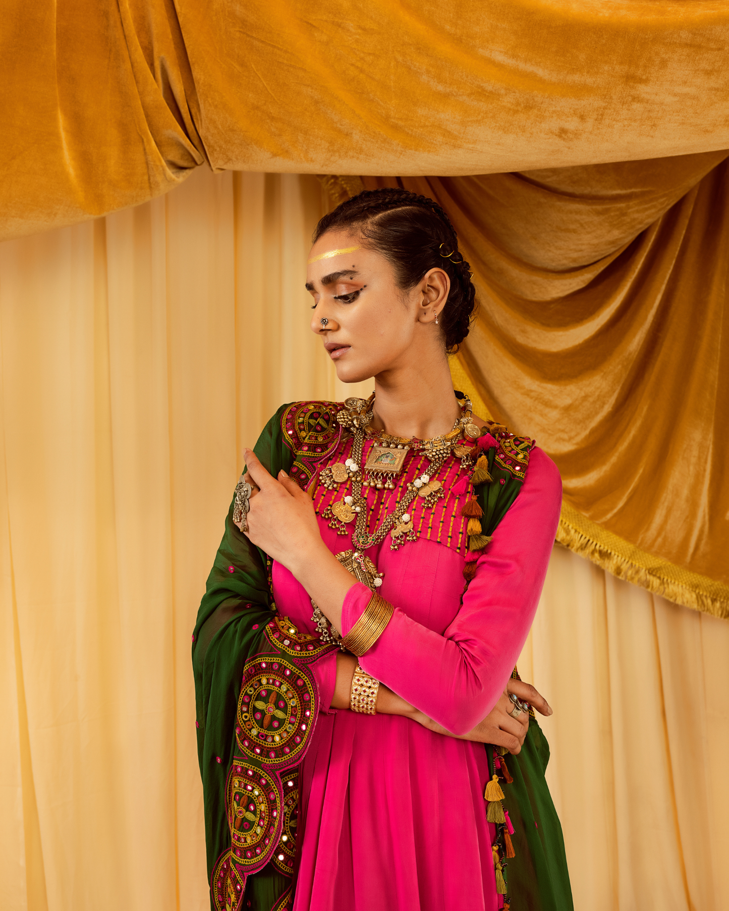 Pink Anarkali Suit with Hand Embroidery Duppatta