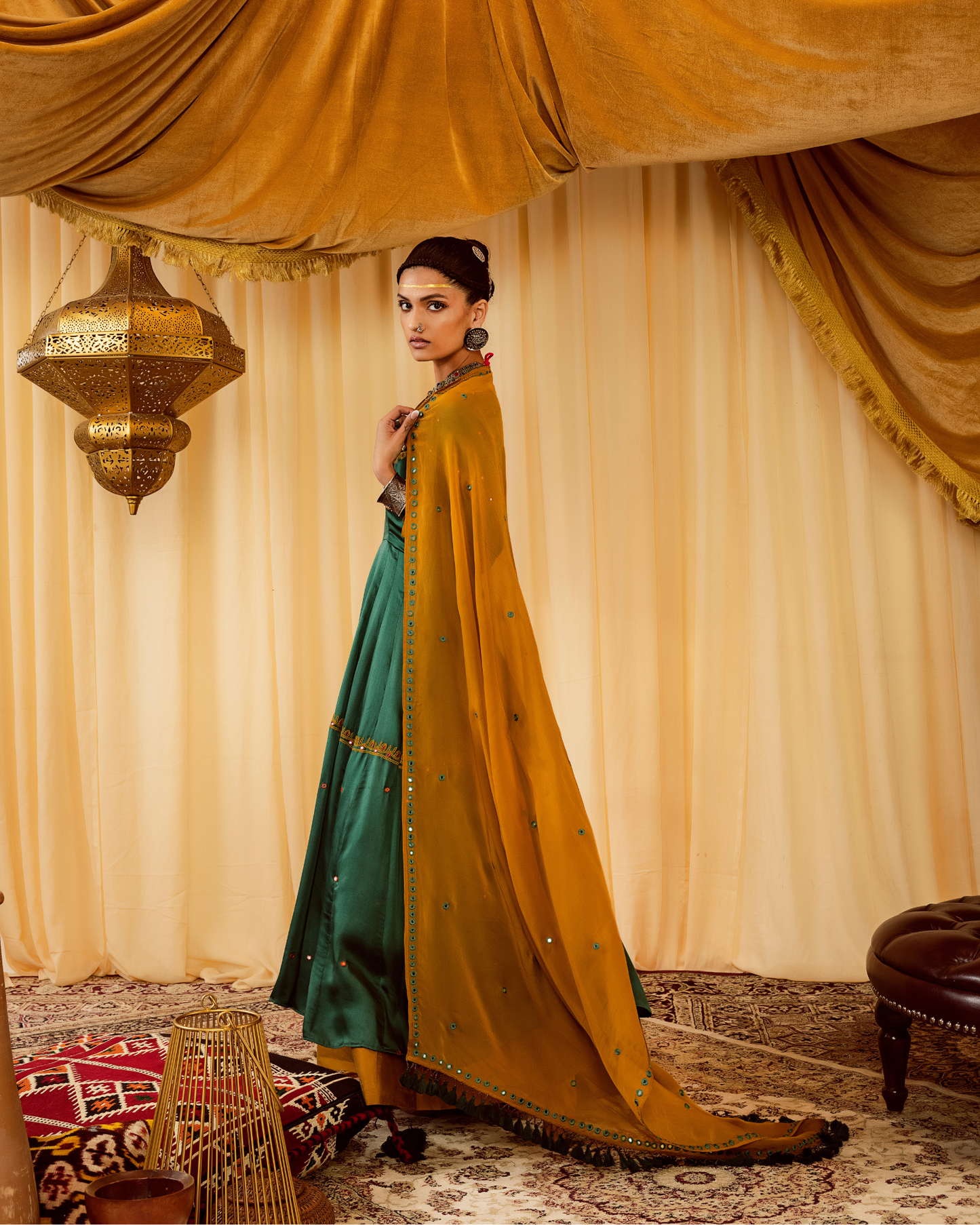 Teal Green Anarkali Suit with Churidaar