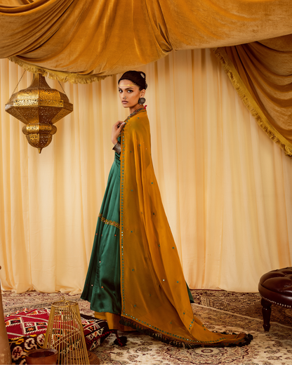 Teal Green Anarkali Suit with Churidaar
