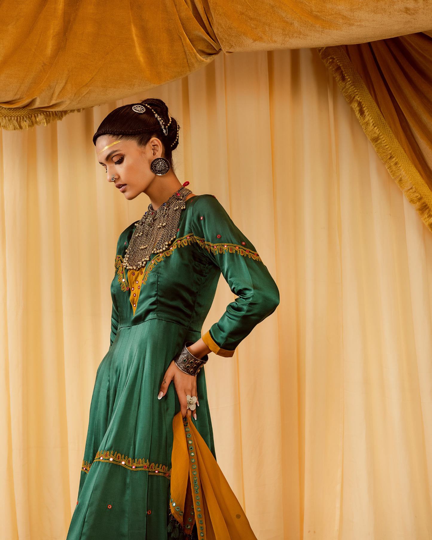 Teal Green Anarkali Suit with Churidaar
