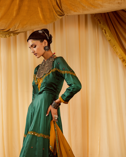 Teal Green Anarkali Suit with Churidaar