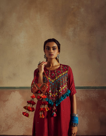 Choli Embroidered Kurta Set