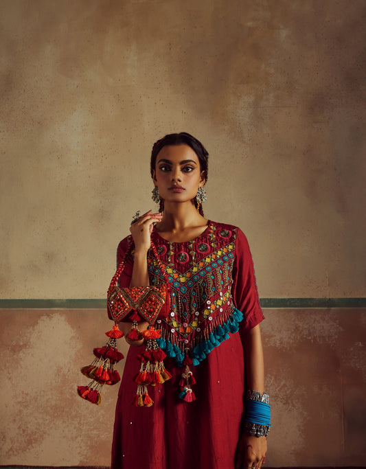 Choli Embroidered Kurta Set