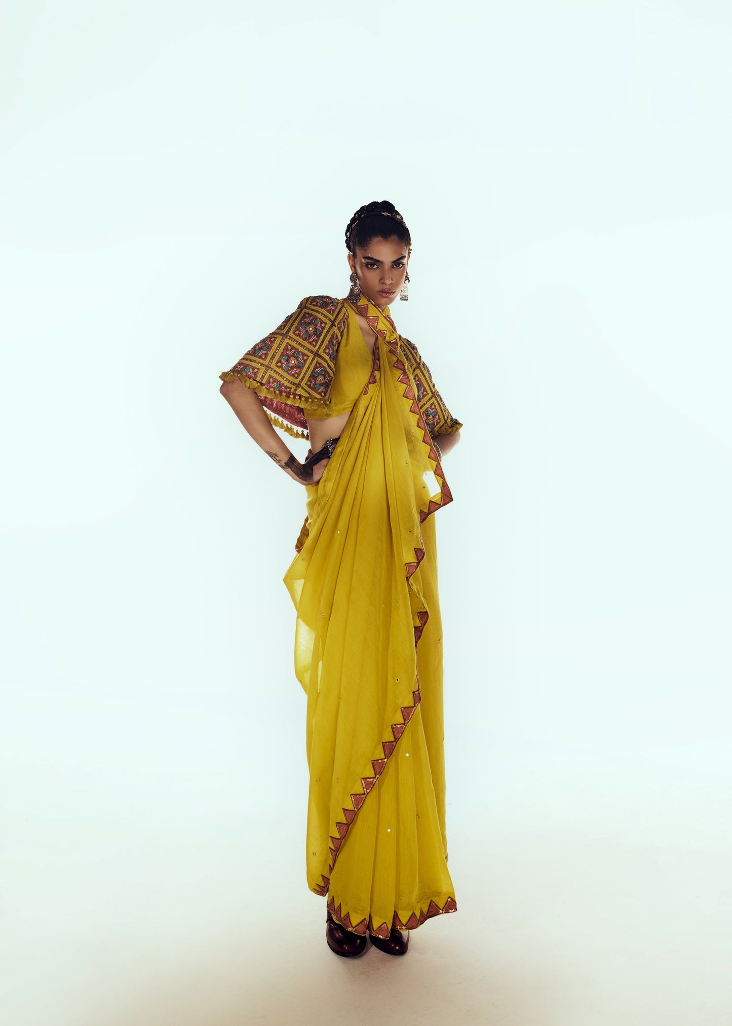 Cape with Saree Set