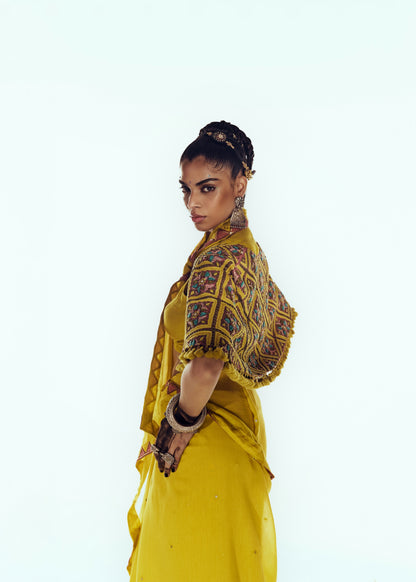 Cape with Saree Set